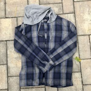 Billabong Hooded Flannel Men’s Size Small